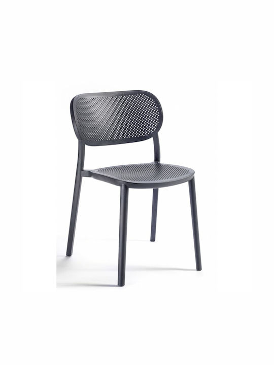 Outdoor-Stuhl Polypropylen Nuta Schwarz 52x55x7...
