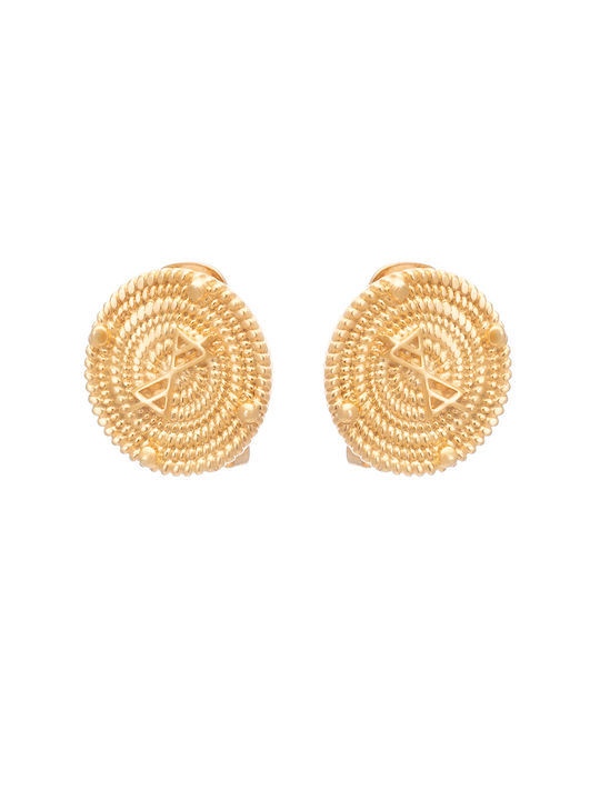 LifeLikes Lifelikes Buttons Earrings Gold Plated