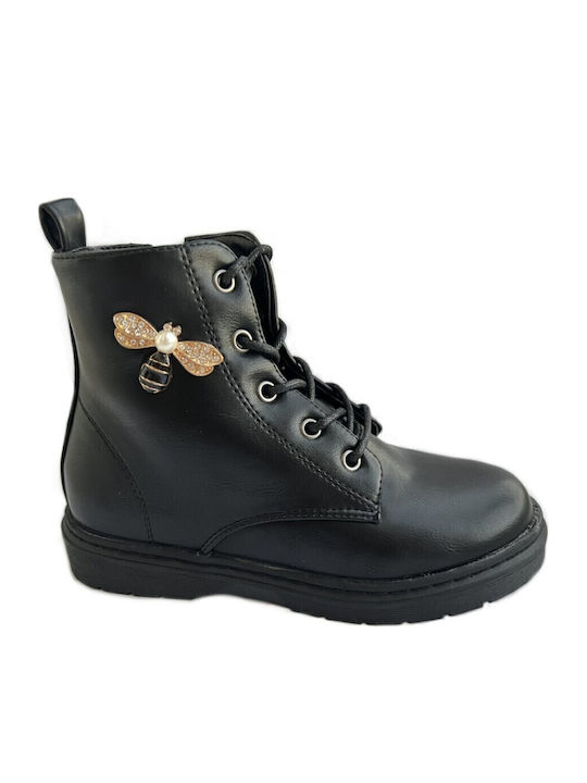 Kids Boots with Zipper Black