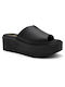 Kathy's Choice Chunky Heel Piele Mules Black