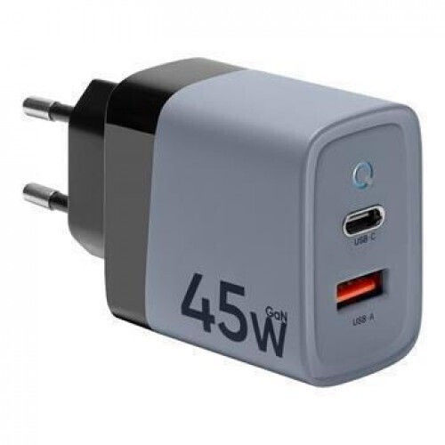 Tactical Tastaturen Ohne Kabel GaN mit USB-A Ausgangsanschlüsse und USB-C Ausgangsanschlüsse 45W Stromlieferung / Schnellladetechnologie 3.0 Graues (Microgrid GaN)
