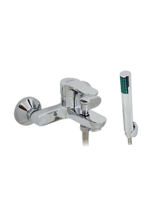 Gloria Moos Mixing Bathtub Shower Faucet Complete Set Silver