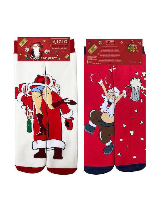 Inizio Ανδρικές Χριστουγεννιάτικες Κάλτσες Λευκ...