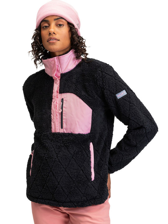 Roxy 'alabama' Γυναικεία Μπλούζα Sherpa Μακρυμάνικη Μαύρο (KVJ0/BLACK)