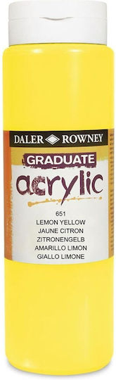 Daler Rowney Graduate Ακρυλικό Χρώμα Ζωγραφικής Lemon Yellow 651 500ml