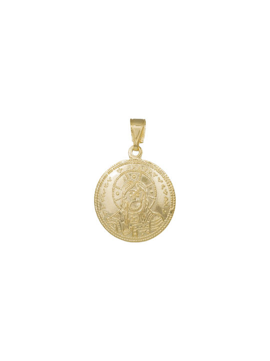 Pendant Kids Talisman Double Sided Constantine from Gold 14K PK21