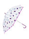Disney Kinder Regenschirm Gebogener Handgriff Lila mit Durchmesser 75cm.
