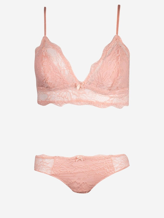 Norddiva Lace Underwear Set with Bralette & Bra...