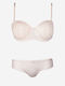 Norddiva Lace Underwear Set with Bra & Brazil Ecru