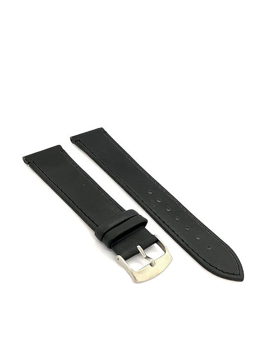 Diloy Straps Lederriemen Schwarz 16mm