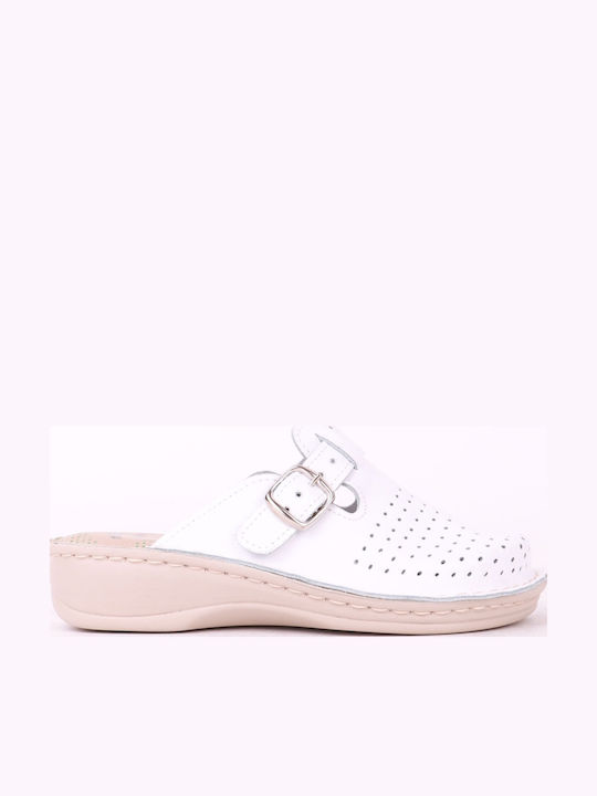 Comfort Way Shoes Γυναικεία Ανατομικά Σαμπό Λευκά