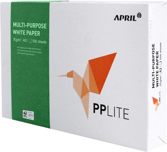 April PPLite Хартия за печат A3 80гр/кв.м 1x500 листове White