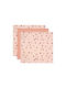 Bebejou Sweet Butterfly Shoulder Burp Cloths Pink 32x32cm. 3pcs