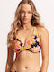 Seafolly Underwire Triangle Bikini Top Black/orange Floral