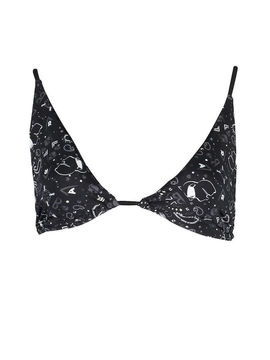 Karl Lagerfeld Triangle Bikini Top Black