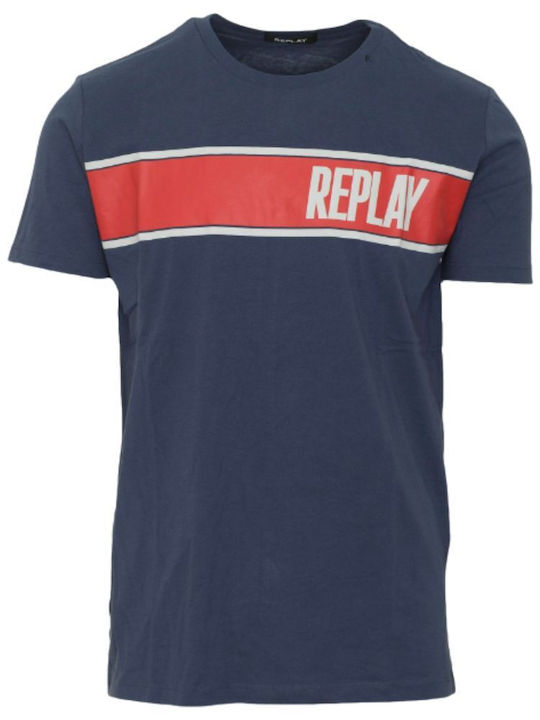 Replay Herren T-Shirt Kurzarm BLUE