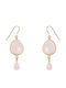 Theodora's Jewellery Ohrringe aus Silber Vergoldet mit Steinen Pink