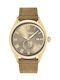 Trussardi Watch Battery with Brown Leather Strap