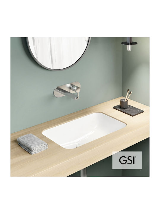 GSI Pura Надеждна мивка Порцелан 50x35x15см Бял