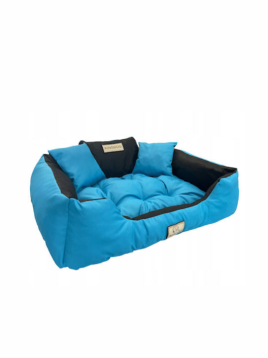 KingDog Sofa Dog Bed Blue 100x75cm