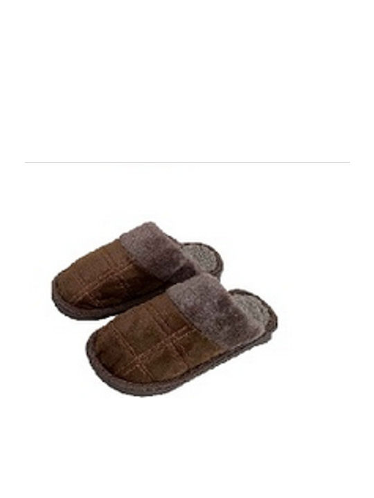 Papuci bărbați iarna Brown
