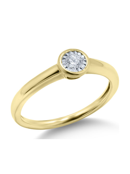 Ortaxidis Inel Solitar din Aur 14K cu Diamant