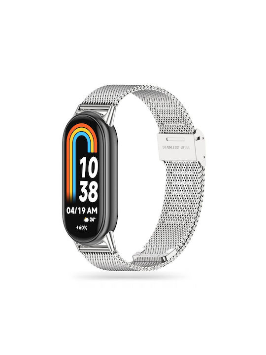 Tech-Protect Λουράκι Ανοξείδωτο Ατσάλι Γκρι (Xiaomi Smart Band 8)