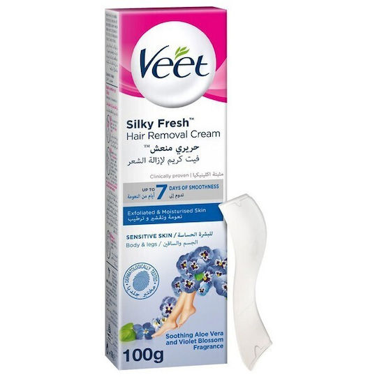 Veet Silky Fresh Creme zur Haarentfernung Krper mit Aloe Vera 100ml |  Skroutz Germany