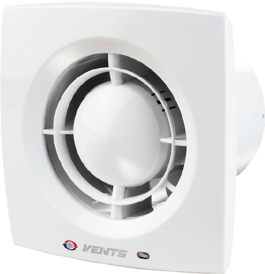 Vents Επιτοίχιος Εξαεριστήρας Μπάνιου 125mm Λευκός