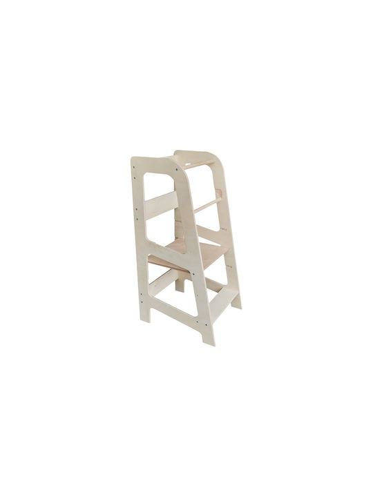 Montessori Learning Tower made of Wood Beige