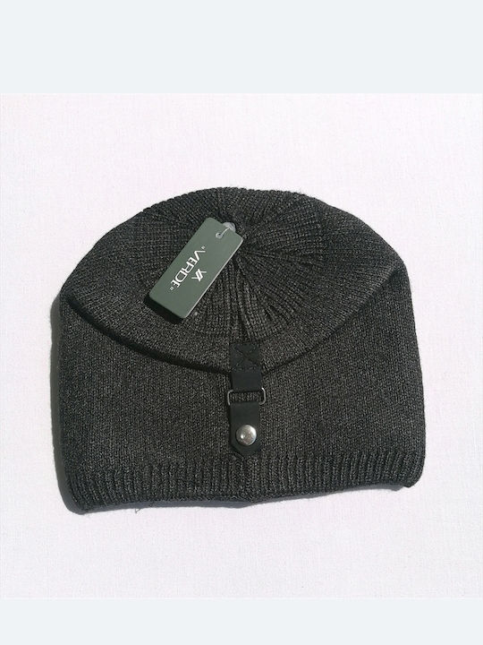 Verde Beanie Ανδρικός Σκούφος Πλεκτός σε Γκρι χρώμα