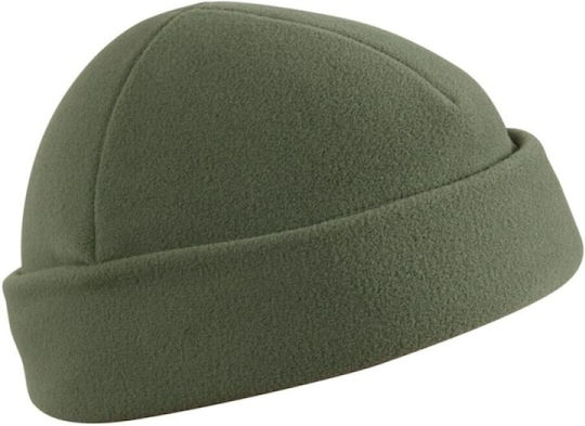 Beanie Unisex Fleece Σκούφος Πλεκτός σε Χακί χρώμα