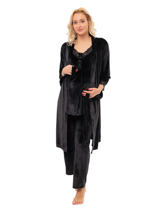 Angel's Secret Robe für Schwangere & Stillen in Schwarz Farbe