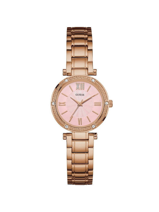Guess Watch with Pink Metal Bracelet