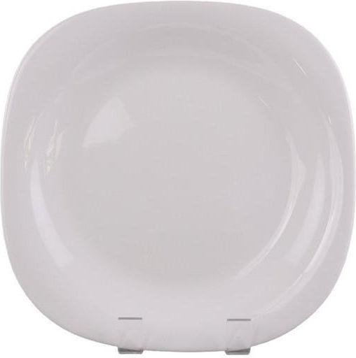 Eaton Dining Πιάτο Γλυκού Γυάλινο Λευκό 21.5cm 6τμχ