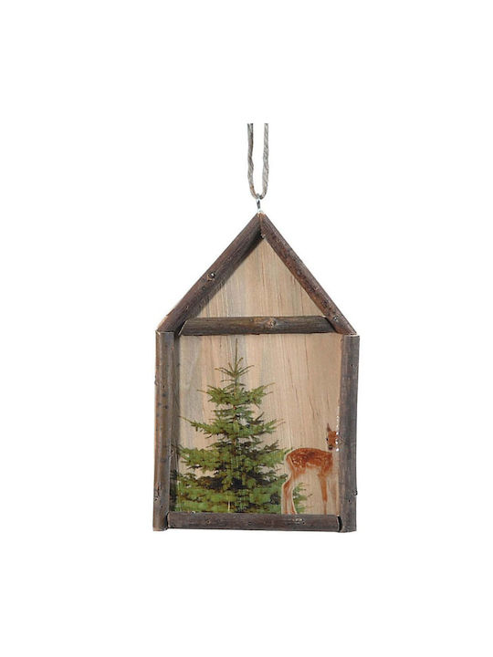 Hängendes Ornament Hölzern 8x1cm Set 24Stück