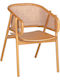 Καρέκλα Εξωτερικού Χώρου Rattan Kenlee Φυσικό 57.5x55x81εκ.