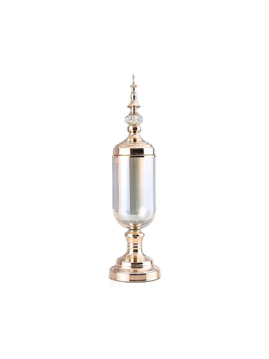 La Belle Maison Süßigkeiten Gläser Metallisch mit Deckel und Fuß 14x14x55cm Gold