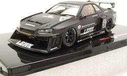 Ixo Models Metal Model Nissan Skyline R34 Liberty Walk Lb-er34 Lbwk Super Silhouette Black Rhd Scale 1/43