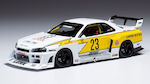 Ixo Models Metal Model Nissan Skyline R34 Liberty Walk Lb-er34 Lbwk Super Silhouette White Rhd Scale 1/43