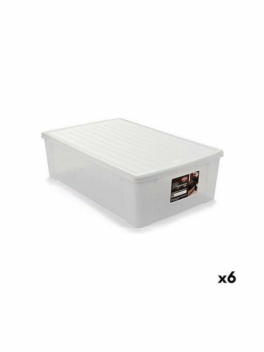 Stefanplast Elegance Πλαστικό Κουτί Αποθήκευσης με Καπάκι Λευκό 38.5x17x59.5cm
