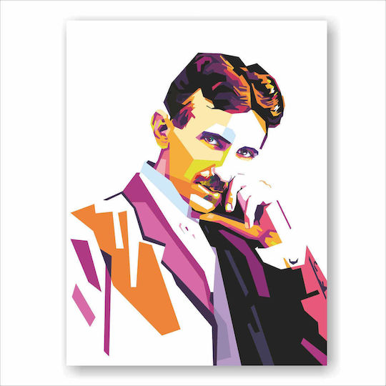 Fritzyart Nikola Tesla Ramă Metal 50x67.5cm