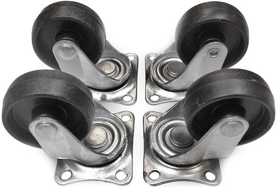 EDM Grupo S7900495 Roți Rotative Din Cauciuc 4 Bucăți 50x50mm