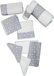 Batus Set Für Krippe Αστεράκια White-Grey 9Stück