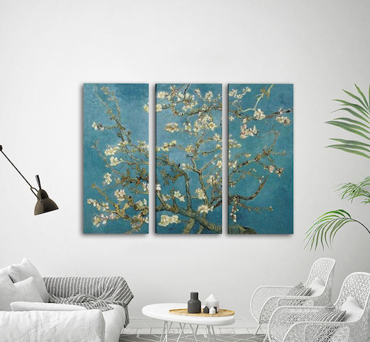 I-gallery Threefold Painting Copy of Van Gogh on Canvas 40x60cm