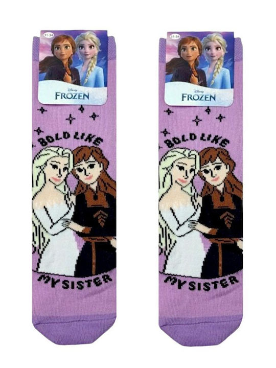 Disney Παιδικές Κάλτσες Frozen Μωβ