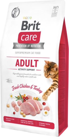 Brit Care - Activity Support Dry Food Grain-Free for Adult Cats with Chicken 2kg