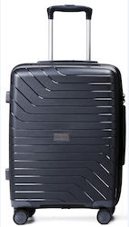 Nautica Large Travel Bag Hard Black with 4 Wheels Height 75cm