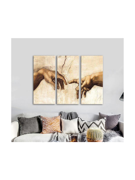 I-gallery The Creation Of Τρίπτυχος Πίνακας σε Καμβά 130x90cm