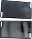 ArtGaz Baking Plate Double Sided with Cast Iron Flat & Grill Surface 46x26cm